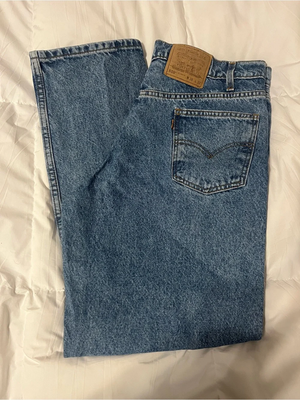Lot of 3 VTG ‘97 Orange Tab Levi's 550 Relaxed Fit Denim Jeans 38x32
